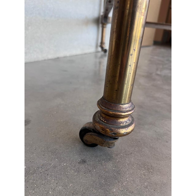 Early 20th Spanish Full Double Bronze Bed with bars and wheels For Sale - Image 14 of 18