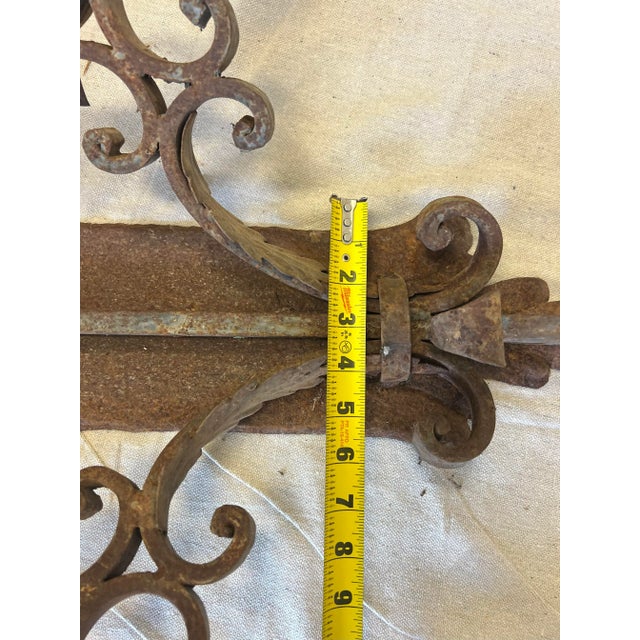Brown Early 20th Century Pair of Iron Exterior Sconces Not Wired For Sale - Image 8 of 9