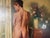 Brown 1960s Nat Krate (1918–2013) “The Awakening” Original Oil on Canvas Painting in Silver Wood Frame For Sale - Image 8 of 18