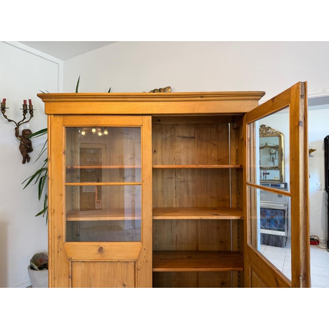Antique Farmhouse Display Cabinet For Sale - Image 5 of 16