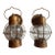 Vintage Caged Lantern Copper Painted Outdoor Wall Sconces For Sale