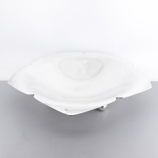 Mid-Century Tiffany & Co. Sterling Silver Figural Flower Bowl or Vide Poche For Sale - Image 10 of 15