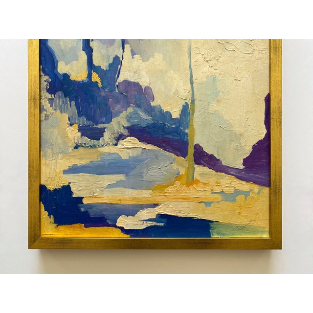 Mid-Century Modern Glenn Radtke Vintage Fauvist " California Landscape " Framed Original Mid Century Modernist Impasto Oil Painting For Sale - Image 3 of 18