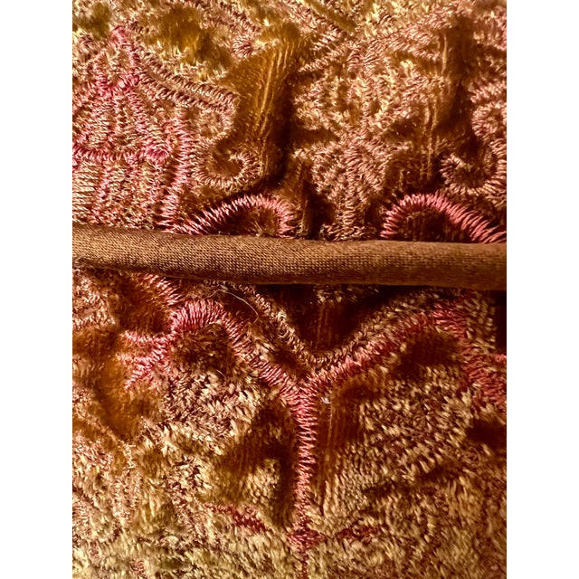 Baroque Abu Dhabi High-End Furniture Retailer Venetian Hand Painted Embroidered Velvet Luxury Throw Pillow For Sale - Image 3 of 5