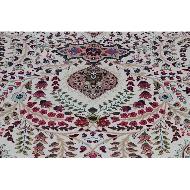 1970s Old Persian Tabriz Masterpiece Rug 9’9″ X 12’9″ For Sale - Image 9 of 12