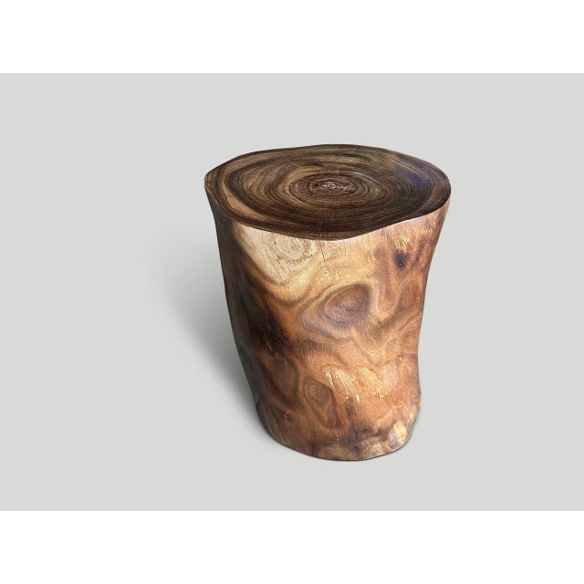 1950s Andrianna Shamaris Tall Antique Rosewood Pedestal or Side Table For Sale - Image 5 of 6