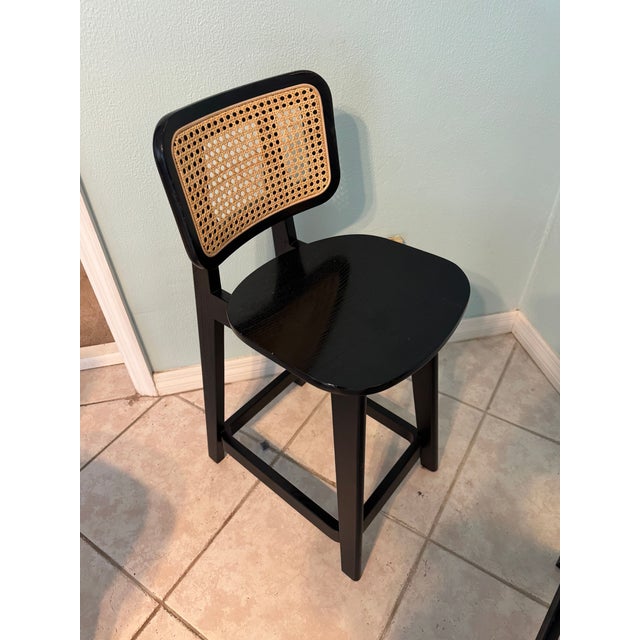 Cane Domino Counter Stool by Podium - Set of 5 For Sale - Image 11 of 18