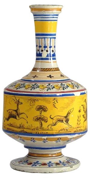 19th Century Majolica Vase from Alcora, Spain