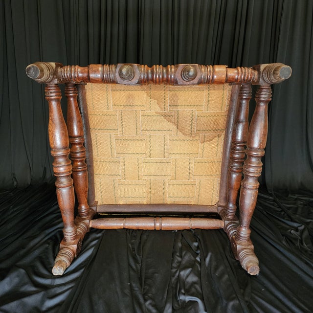 19th Century Antique Throne Armchair- Jacobean Style For Sale - Image 9 of 12
