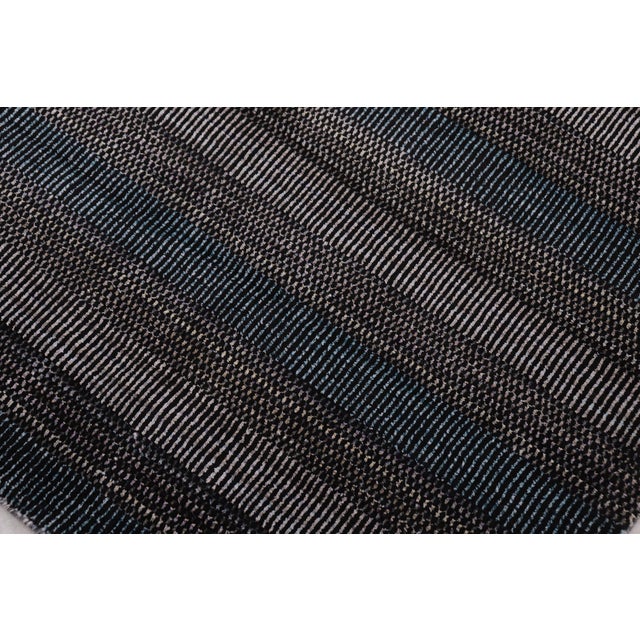 Abstract Chic Grass Black/Ivory Wool Rug - 8'4''x9'8'' For Sale - Image 3 of 9