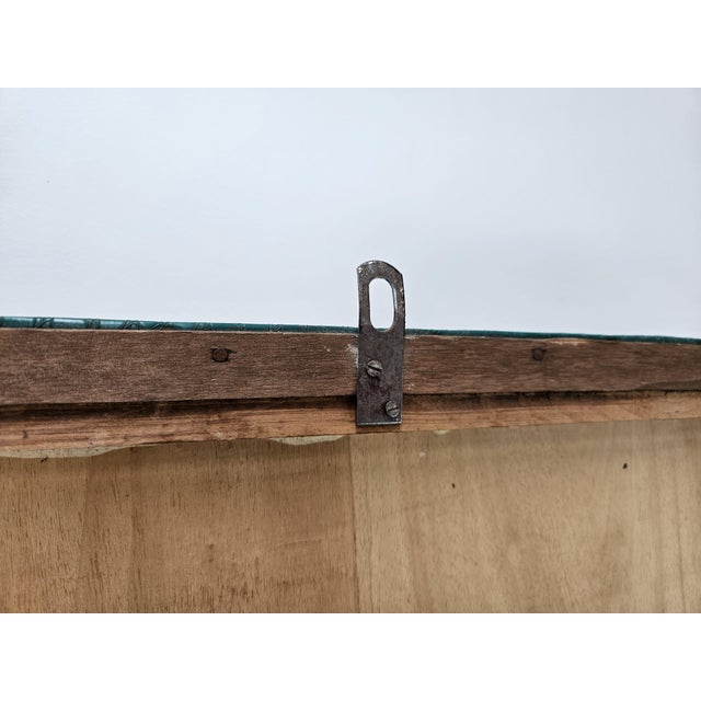 Forest Green Mid-Century Modern Green Skai Coat Stand with Brass Hangers, 1950 For Sale - Image 8 of 17