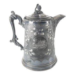 19th Century American Silver Plate Ice Water Pitcher
