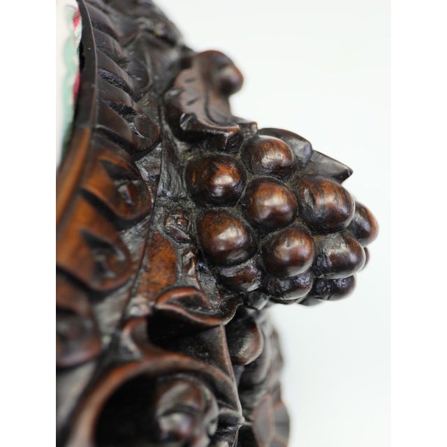 Victorian Stool in Bennison Banyan Linen, 1880 For Sale - Image 8 of 18