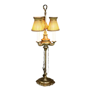Antique German Bronze Whale Oil Lamp