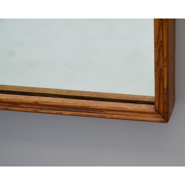 Vintage Italian Large Shield Shape Hardwood Framed Mirror For Sale - Image 10 of 12