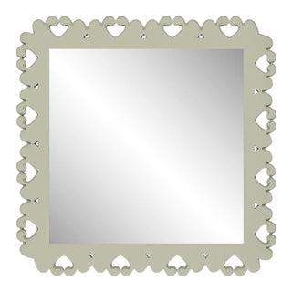 Fleur Home Garden District Satsuma Square Mirror in Mizzle, 36x36 For Sale