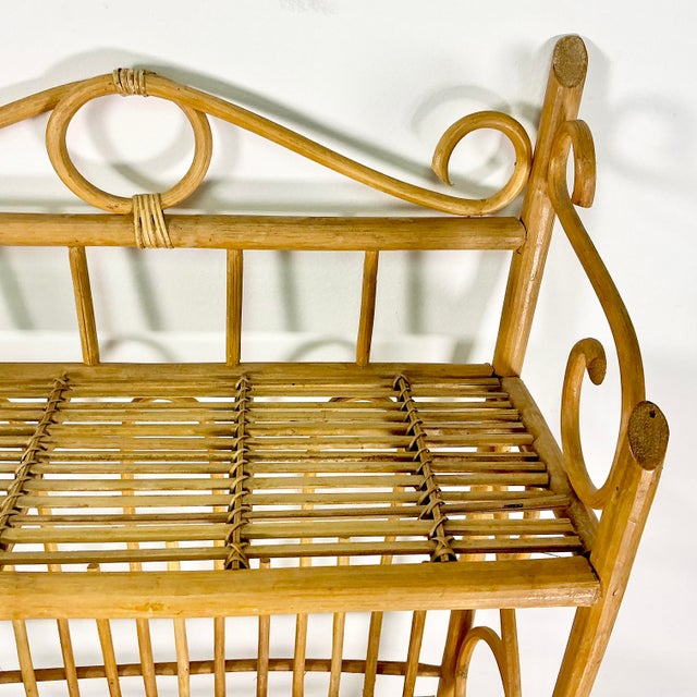 Mid-Century Italian Coastal Bentwood Wall Mounted Shelf After Franco Albini For Sale - Image 11 of 18