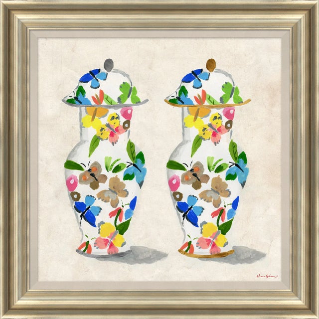Lepidoptera Jars By Dana Gibson, Framed Art Print For Sale