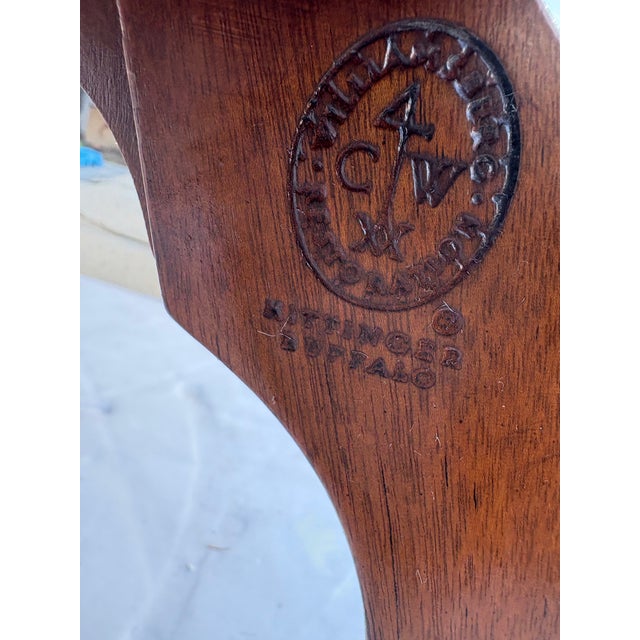 Georgian Style Leather Wingback Chair by Kittinger For Sale In Los Angeles - Image 6 of 6