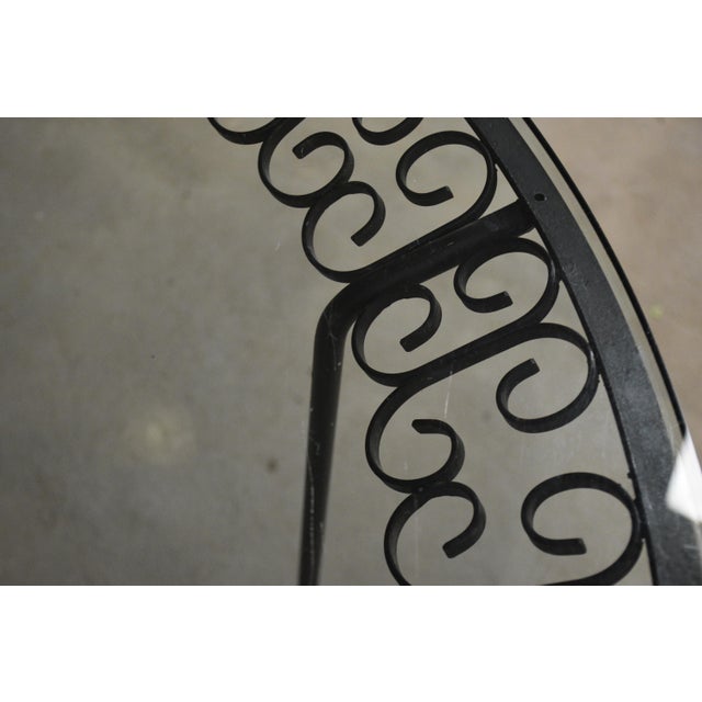 1970s Arthur Umanoff 42” Round Iron Dining Table For Sale In Boston - Image 6 of 6