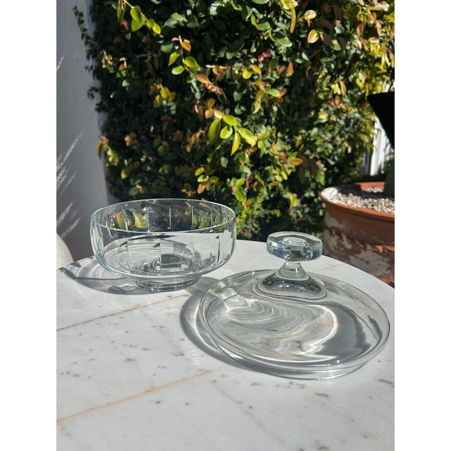 Vintage Cut Glass Lidded Jar With Pedestal Base For Sale - Image 10 of 15