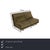 The Multy sofa by Ligne Roset has been reupholstered in a green fabric and stands on round, silver legs. Its minimalist...