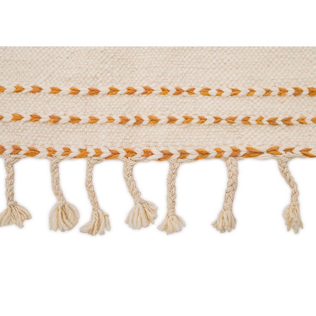 Textile Moroccan Flatweave Wool Rug by Azele Studio For Sale - Image 7 of 9