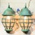 1980s Funky Vintage Pair of Solid Brass Verdigris Wall Lanterns - 14”h X 7” W X 8”.5 D For Sale - Image 5 of 17