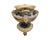 Metal Mid 20th Century Large Neoclassical Black & Gilt Urn Centerpiece Bowl With Figural Handles For Sale - Image 7 of 9