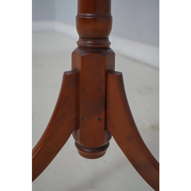 Wood Eldred Wheeler Primitive Cherry Candle Stand Table For Sale - Image 7 of 11