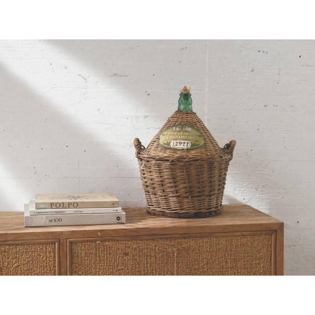Mid-Century Italian Glass Balloon Bottle in Wickerwork, 1960s For Sale - Image 14 of 14