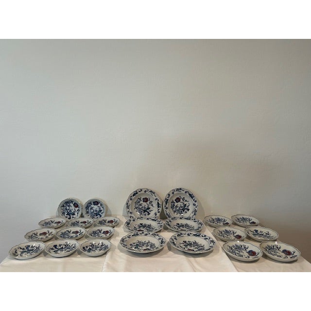 1950s 71 Pieces of Vintage, Blue Danube, Mascot China, Mid Century Modern For Sale - Image 14 of 18