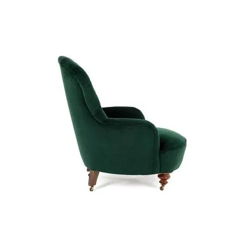 Velvet Armchair from Cornelius V. Smith For Sale - Image 3 of 12