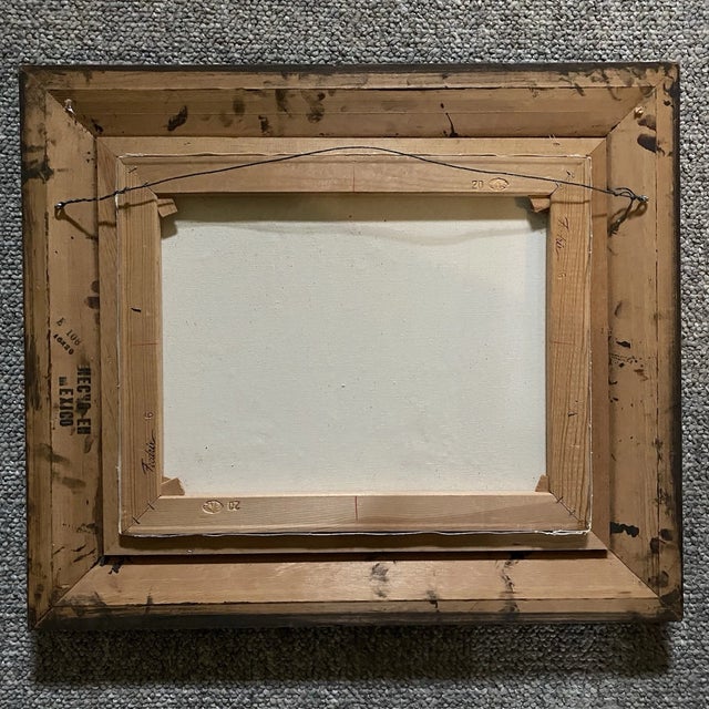 1970s H. Gailey Barn Landscape Oil Painting, Framed For Sale - Image 11 of 12