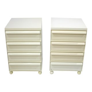 70's Space Age Kartell Abs Nightstands by Castelli Italy For Sale