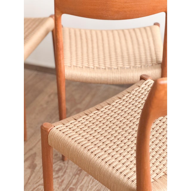 Mid-Century Danish Teak Dining Chairs #57 & 77 by Niels O. Møller, J. L. Moller, Set of 10 For Sale - Image 14 of 16