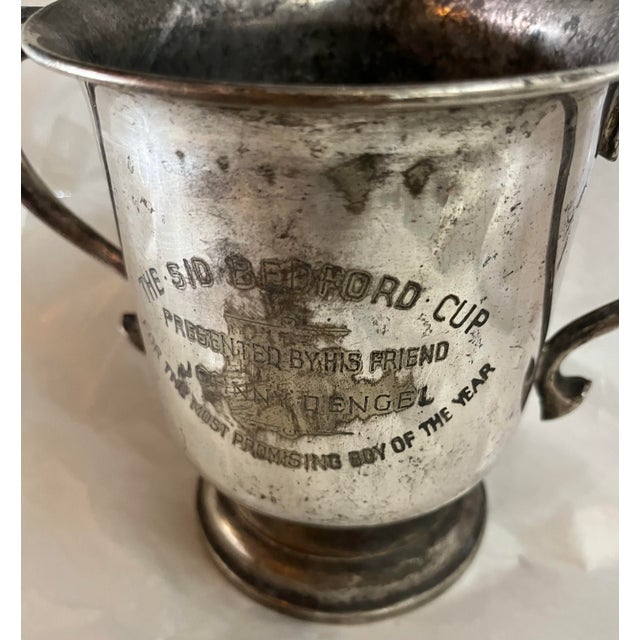 English Vintage English Silverplate Trophy Cup “For the Most Promising Boy of the War “. For Sale - Image 3 of 7