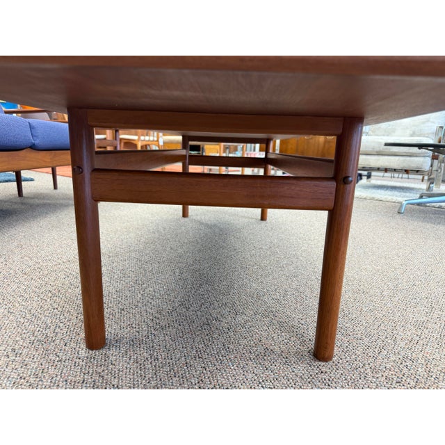 Wood 1960s Danish Teak Coffee Table Designed by Grete Jalk for Poul Jeppesen Denmark For Sale - Image 7 of 11