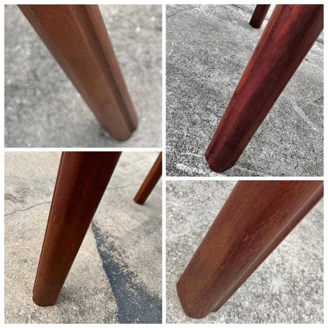 Danish Mid Century Extendable Dining Table With Stowaway Butterfly Leaf | Made in Denmark For Sale - Image 16 of 18