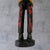 Yellow Vintage African Carved Wood Colon Statue Figure Gentleman Suit Painted 17 In For Sale - Image 8 of 10