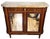 Brown Antique French Louis XVI Inlaid Marble Top & Mirror Door Cabinet Buffet Chest For Sale - Image 8 of 16