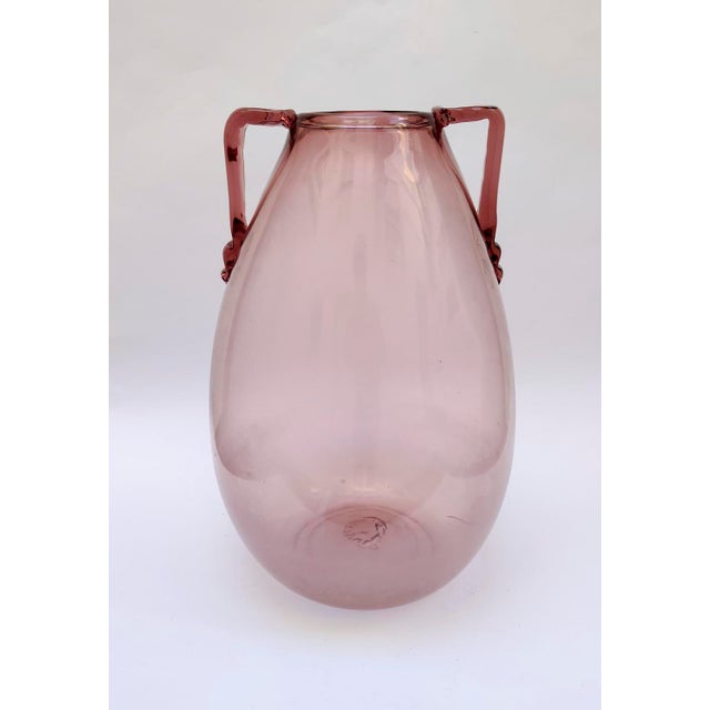 Glass Monumental Murano Amethyst Blown Glass Vase by Vittorio Zecchin, 1930s For Sale - Image 7 of 17