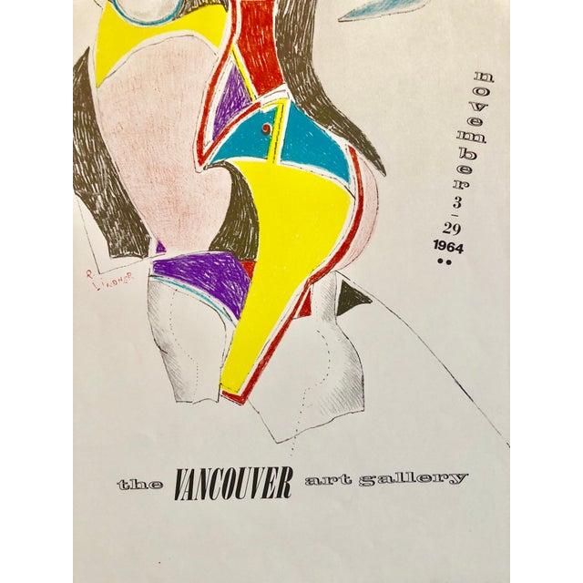 Richard Lindner Richard Lindner, Vintage Modern Lithograph Poster 1960s Pop Art Mod Figure, 1964 For Sale - Image 4 of 7