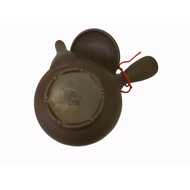 Chinese Chinese Handmade Yixing Zisha Clay Teapot With Artistic Accent For Sale - Image 3 of 5