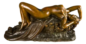 Costantino Barbella, Art Nouveau Ebrezza Sculpture, 1912, Bronze