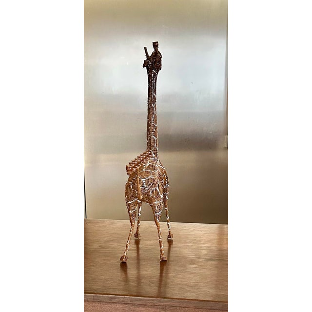 Sienna Woven, Wire Giraffe Menorah, Sculpture, Late 20th Century For Sale - Image 8 of 12