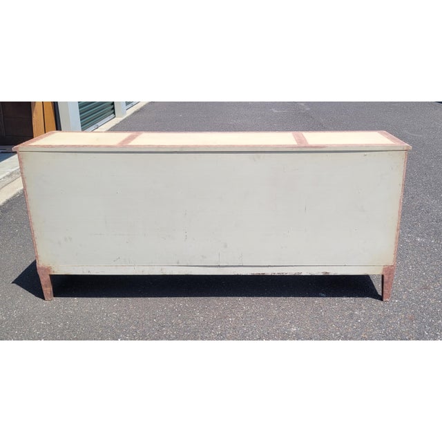 French Country 1990s Baker Furniture Painted French Dresser For Sale - Image 3 of 13