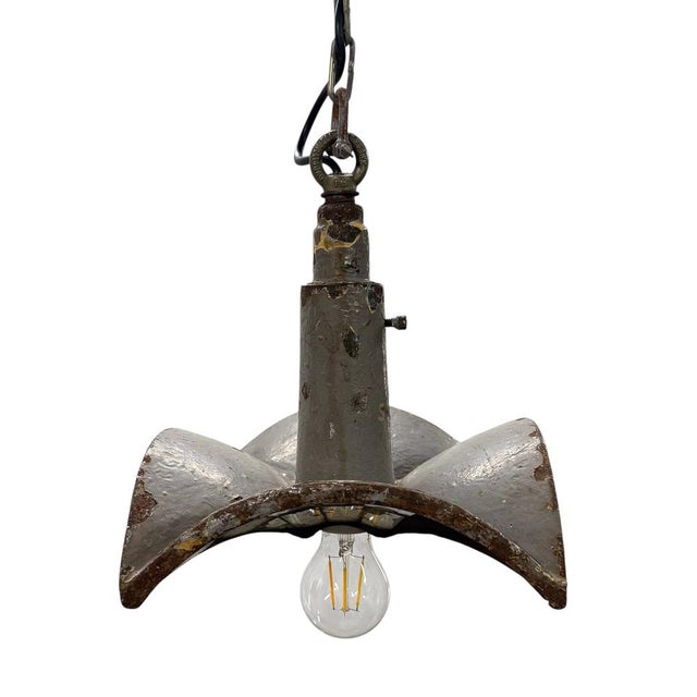 Vintage Industrial Mirrored Pendant Light by Esla, 1920s For Sale - Image 14 of 14