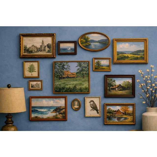 Bring timeless countryside charm to your space with this original framed canvas painting, measuring 11” x 14”. The artwork...