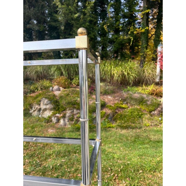 1970s Mid Century Modern Chrome Etagere For Sale - Image 11 of 17